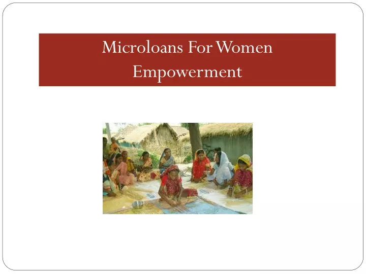 microloans for women empowerment n.