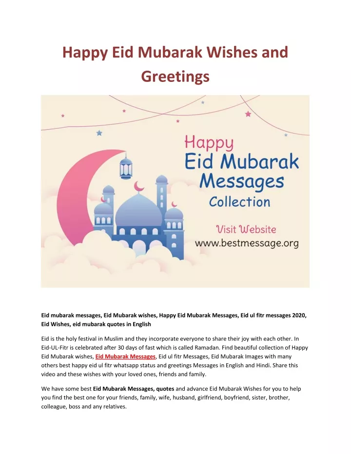 happy eid mubarak wishes and greetings n.
