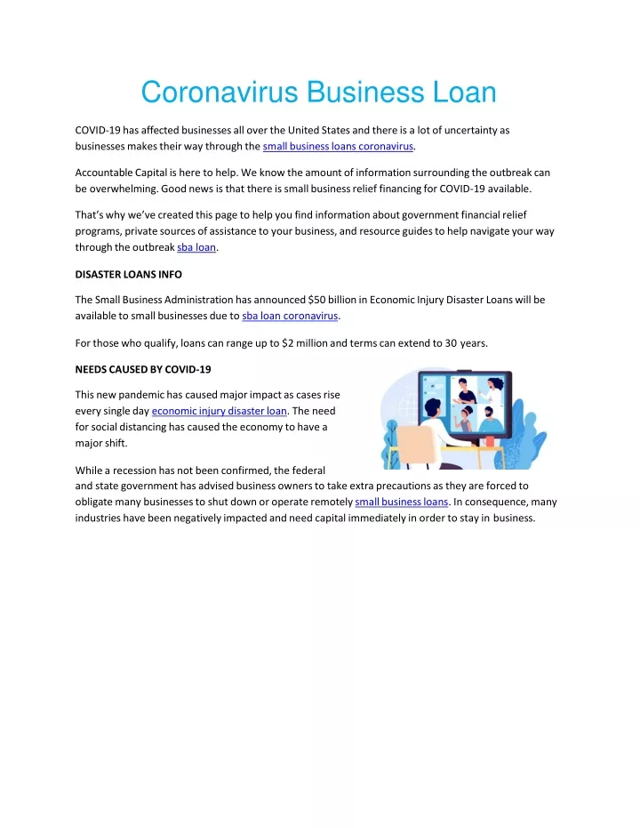 coronavirus business loan n.