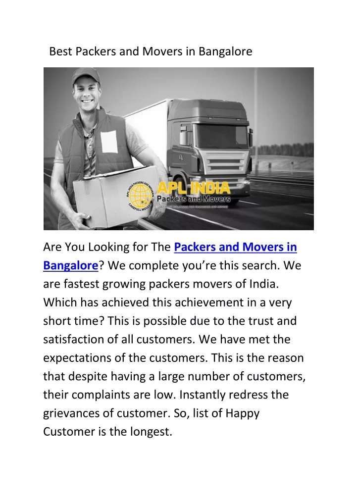 best packers and movers in bangalore n.