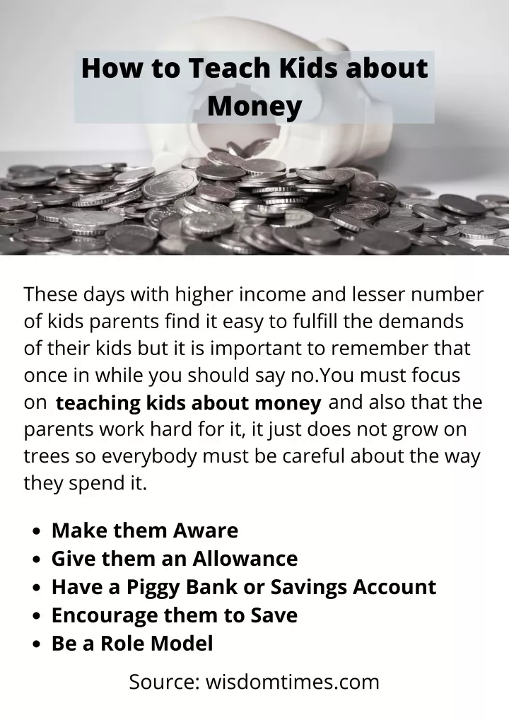 how to teach kids about money n.