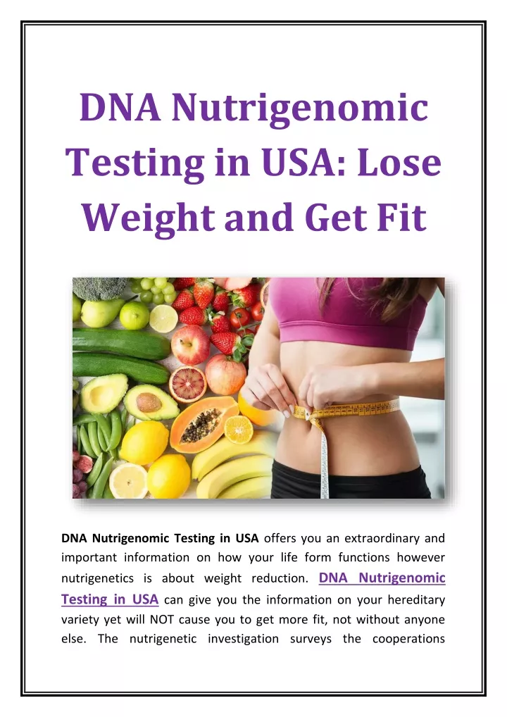 dna nutrigenomic testing in usa lose weight n.