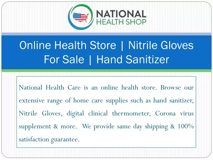 online health store nitrile gloves for sale hand sanitizer n.
