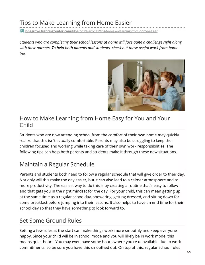 tips to make learning from home easier n.