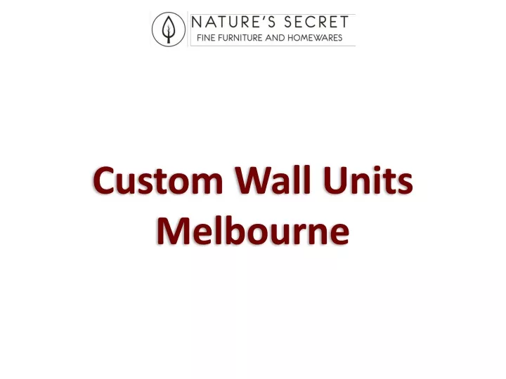 custom wall units melbourne n.