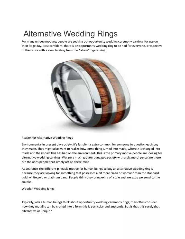 alternative wedding rings n.