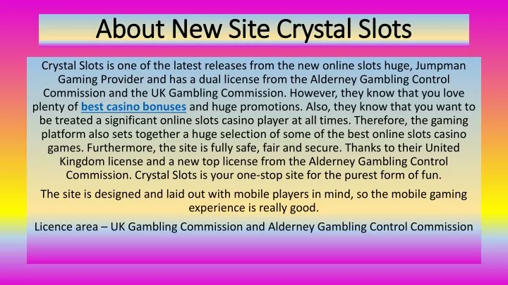 about new site crystal slots n.