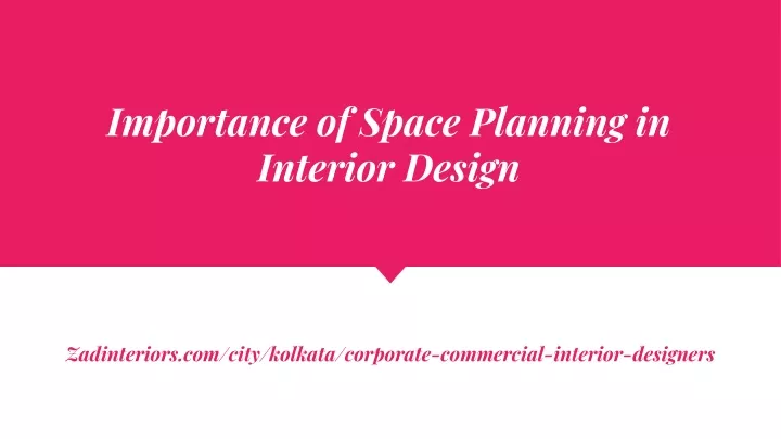 importance of space planning in interior design n.
