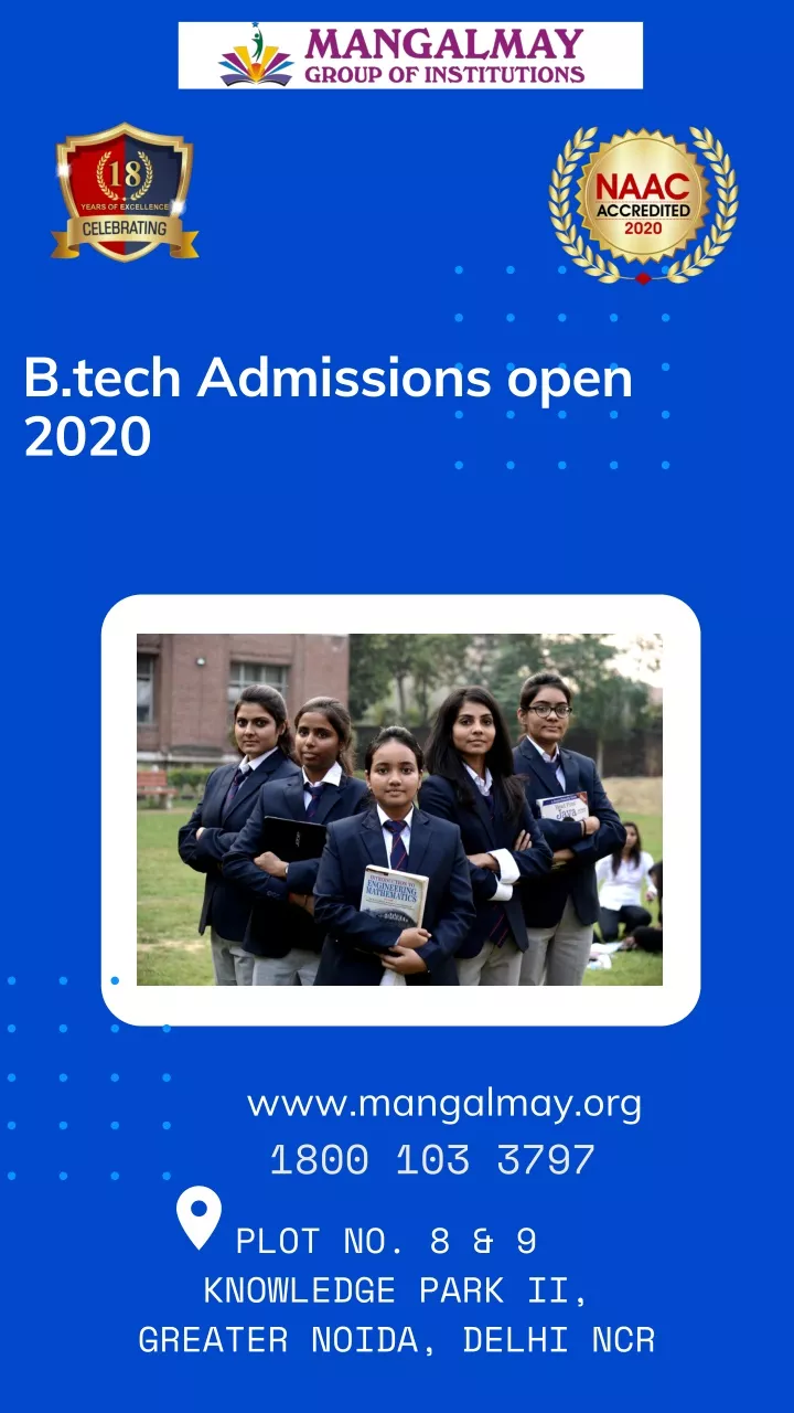 b tech admissions open 2020 n.