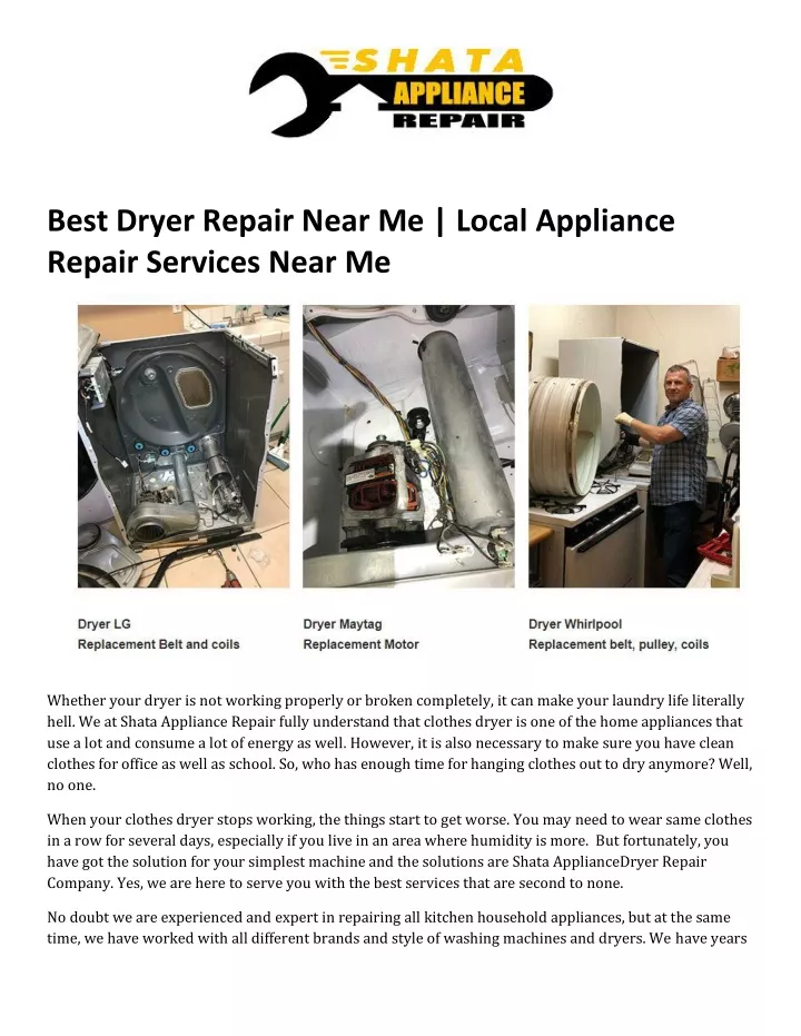 best dryer repair near me local appliance repair n.
