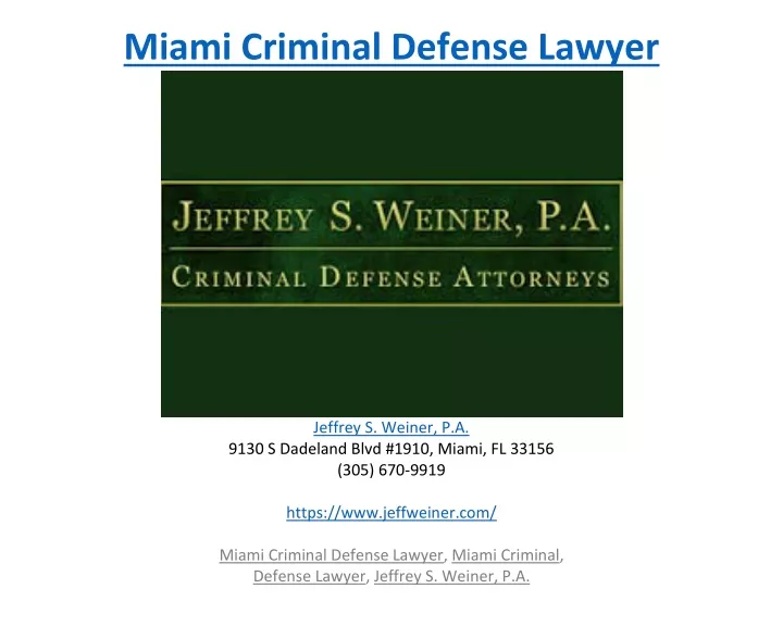 miami criminal defense lawyer n.