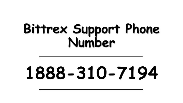 bittrex support phone number n.