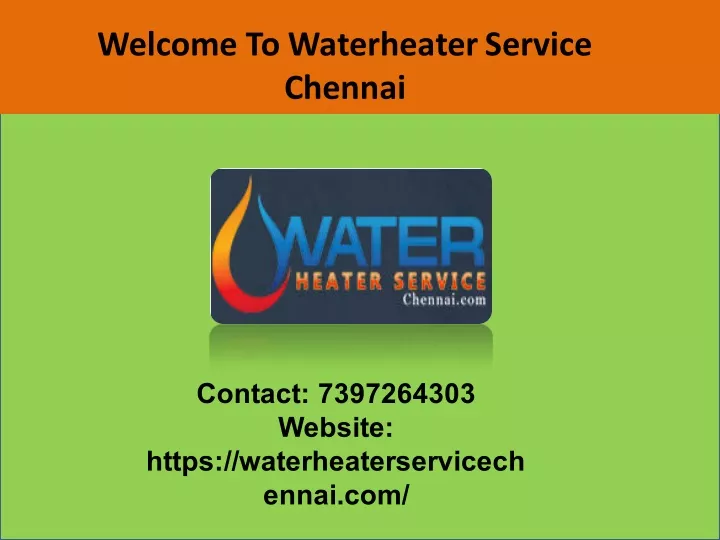 welcome to waterheater service chennai n.
