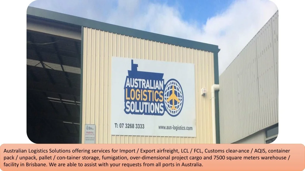 PPT - Australian Logistics Solutions: - Best Air Freight Services in ...