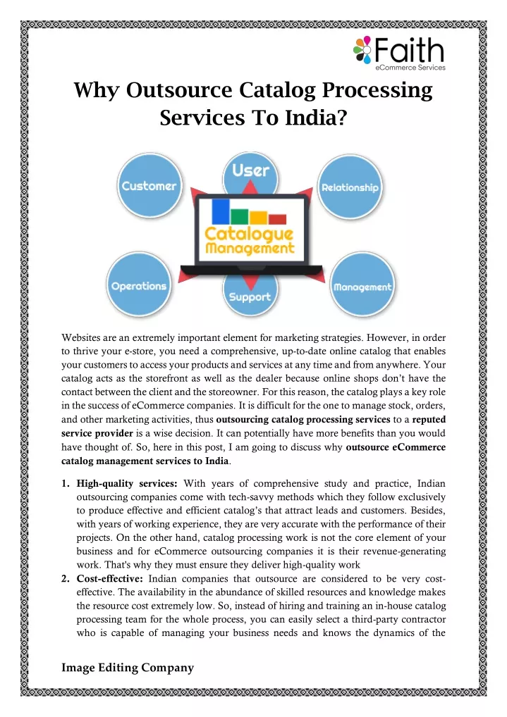 why outsource catalog processing services to india n.