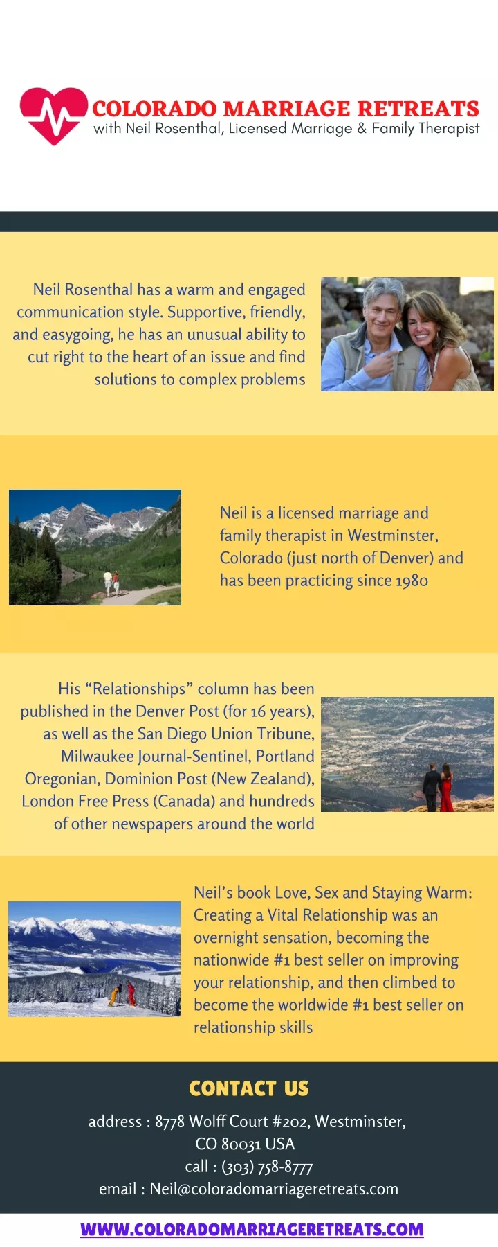 colorado marriage retreats with neil rosenthal n.