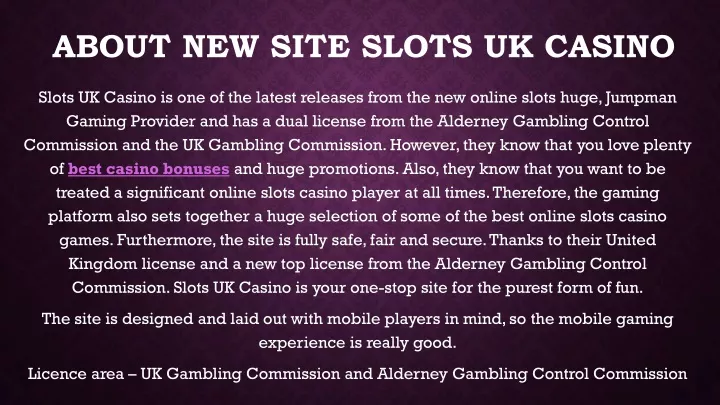about new site slots uk casino n.