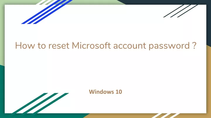 how to reset microsoft account password n.