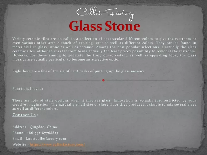 glass stone n.