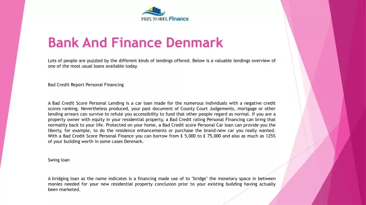 bank and finance denmark n.