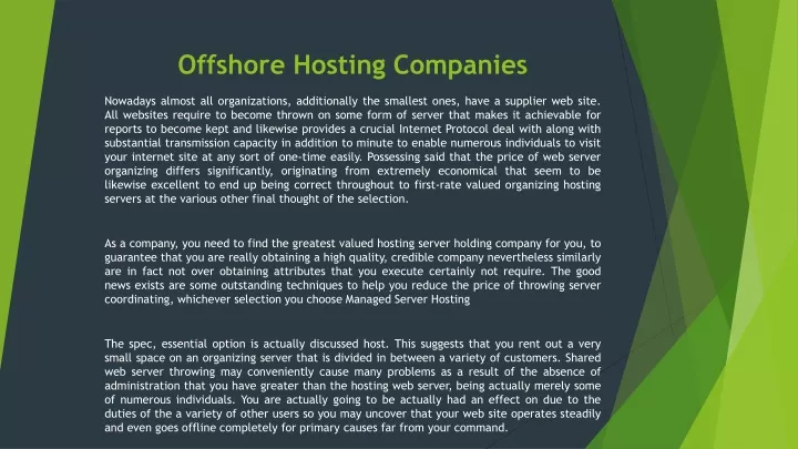 offshore hosting companies n.
