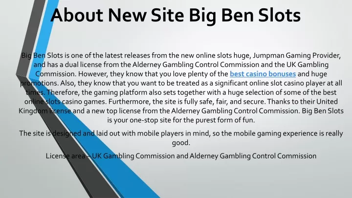 about new site big ben slots n.