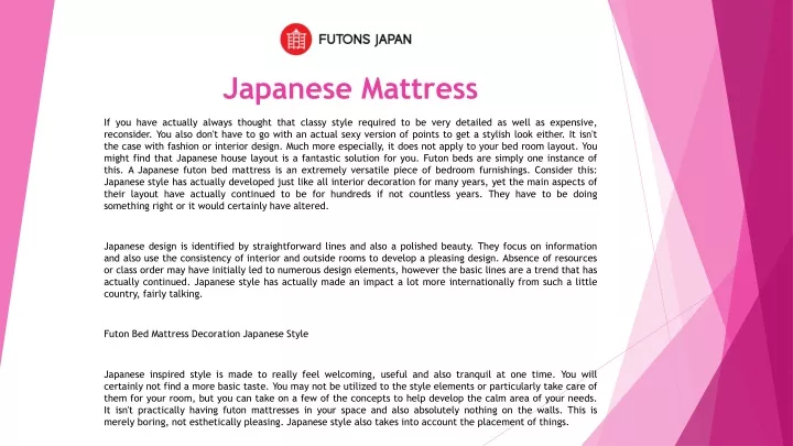 japanese mattress n.