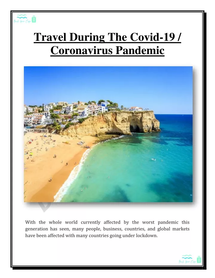 travel during the covid 19 coronavirus pandemic n.
