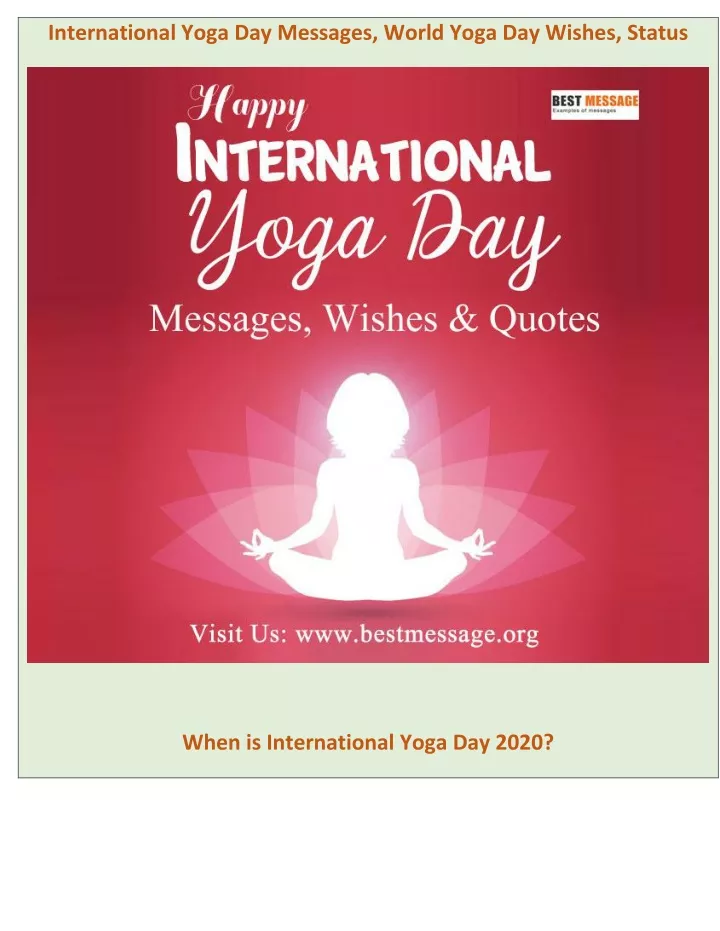 international yoga day messages world yoga n.