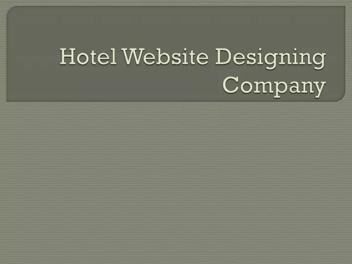 hotel website designing company n.