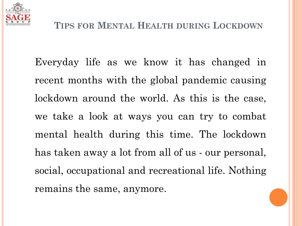 speech on mental health during lockdown