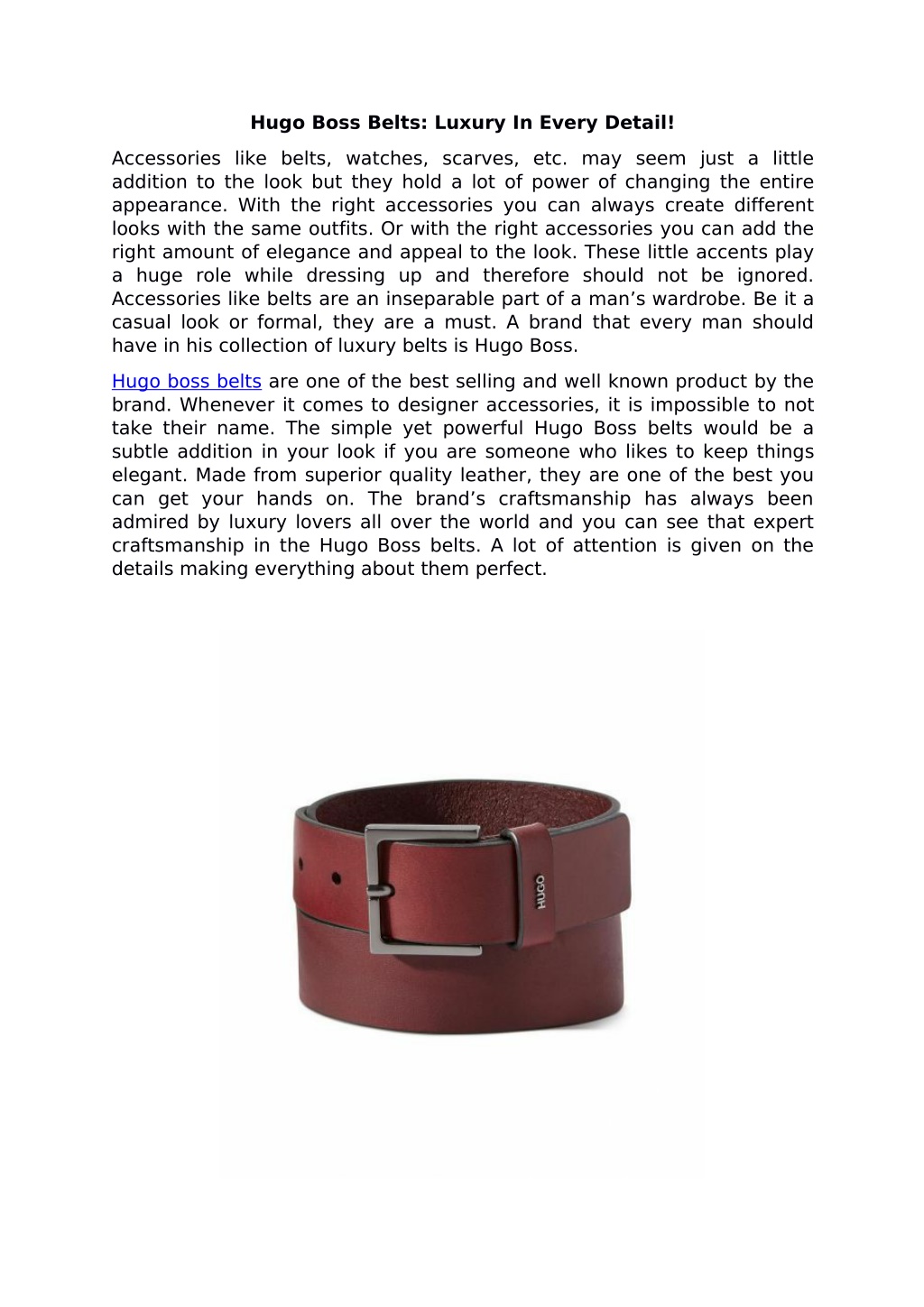 PPT - Hugo Boss Belts: Luxury In Every Detail! PowerPoint Presentation ...