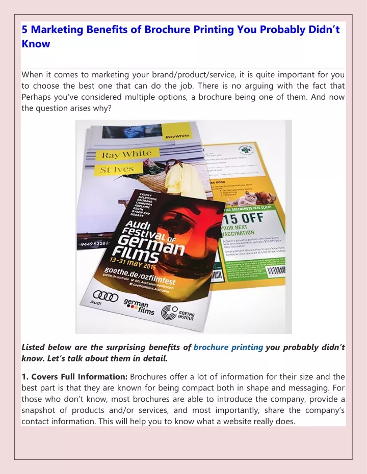 5 marketing benefits of brochure printing n.