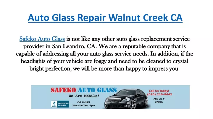 auto glass repair walnut creek ca n.