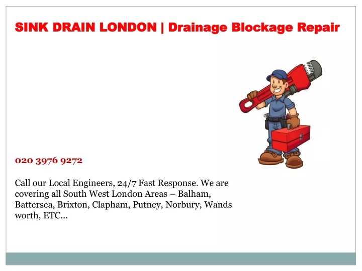 sink sink drain london drainage blockage repair n.