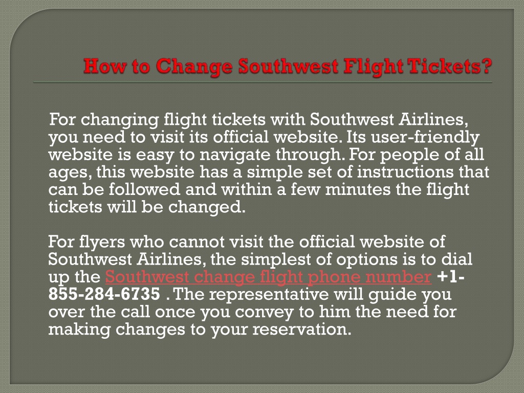 PPT Here’s Why Southwest Flight Change Policy is So Important