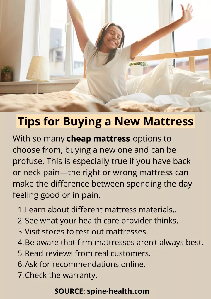 PPT Tips for Buying a New Mattress PowerPoint Presentation, free