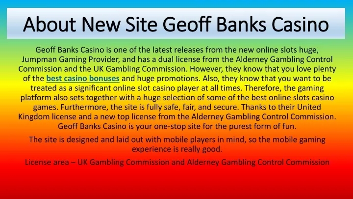 about new site geoff banks casino n.