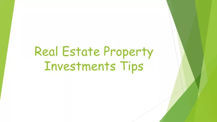 real estate property investments tips n.