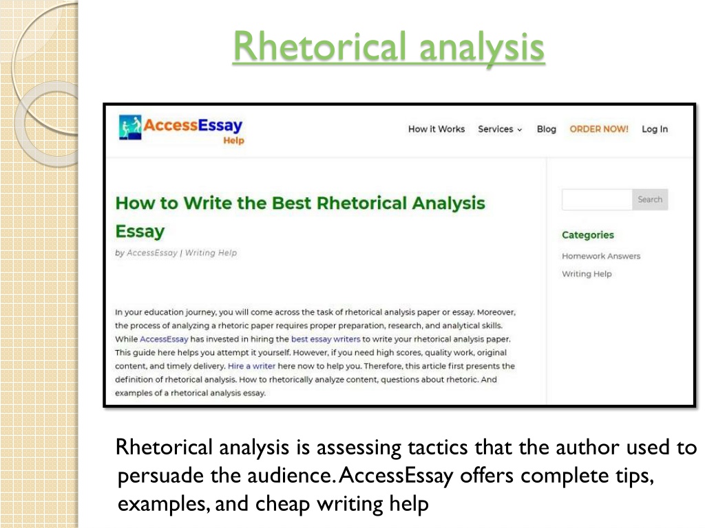 Ppt Rhetorical Analysis Powerpoint Presentation Free Download Id 9998908